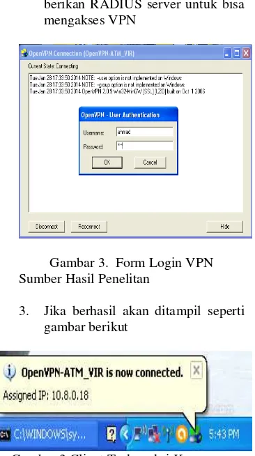 Gambar 3.  Form Login VPN 
