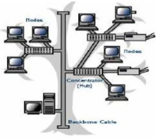 Gambar Topologi Tree  e.  Topologi Mesh 