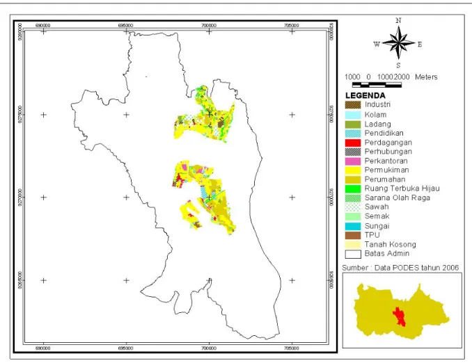 Gambar 7. Peta Penggunaan/Penutupan Lahan Hirarki I Kota Bogor 