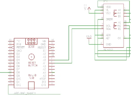 Gambar 3.5 Konektor Arduino dengan LCD 