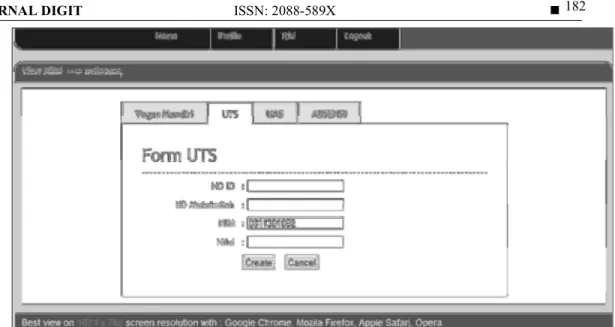 Gambar 10. Tampilan Menu Dosen input nilai UTS 