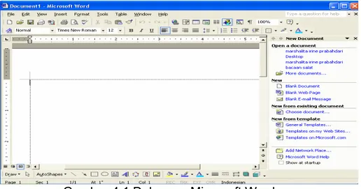 Gambar 4.1 Dokumen Microsoft Word  Pertemuan ke dua 
