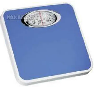 Gambar 4. Timbangan berat badan analog   Pelaksanaan pengukuran berat badan sebagai berikut: 