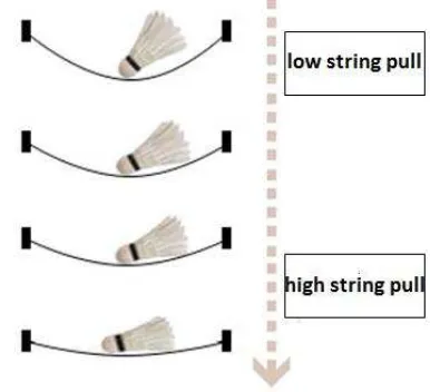 Figure 6. String pull about shuttlecock elastic 