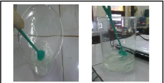 Gambar 4.Pelarutan SLS 
