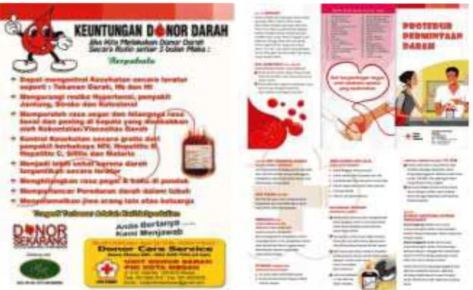 Gambar  2.2: contoh leaflet, brosur yang dibuat oleh PMI untuk menyebarkan informasi mengenai Donor Darah  