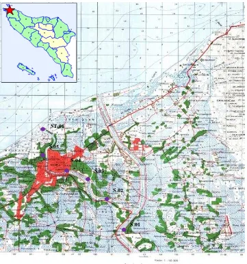 Gambar II.7. Lokasi Stasiun Pemantauan di Sungai  Krueng Aceh 