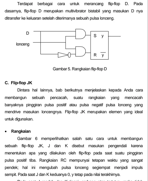 Gambar 5. Rangkaian flip-flop D 