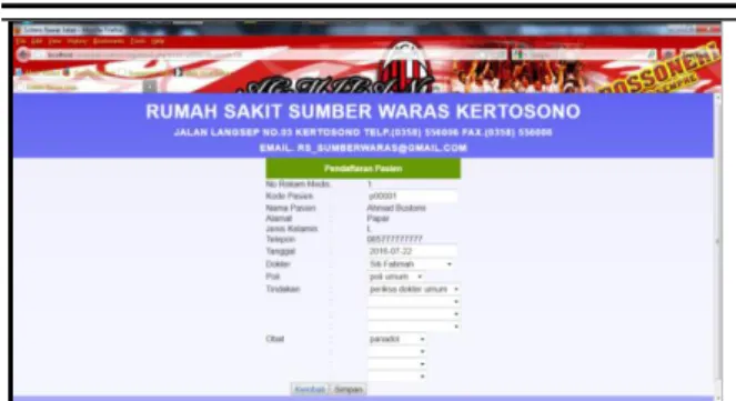Gambar Form rekam medis 