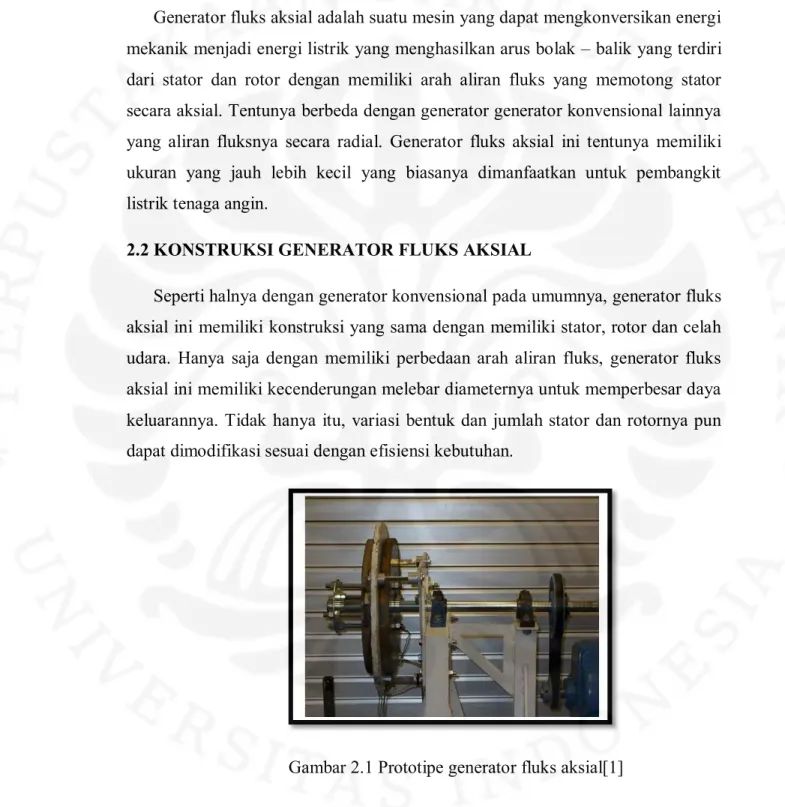Gambar 2.1 Prototipe generator fluks aksial[1] 
