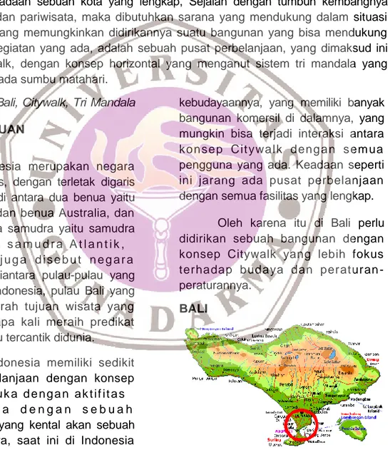 Gambar 1.1 Peta Bali 