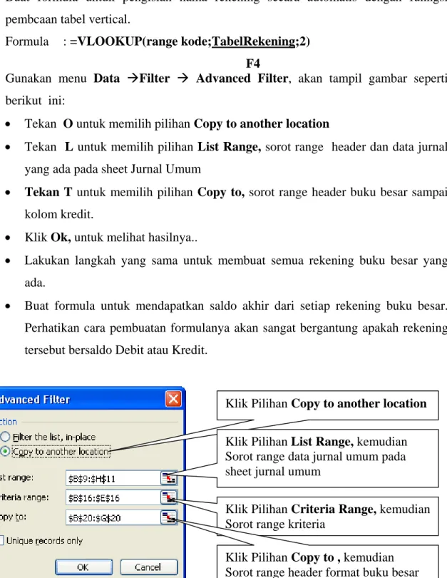 Gambar 9. Kotak dialog Advanced Filter 