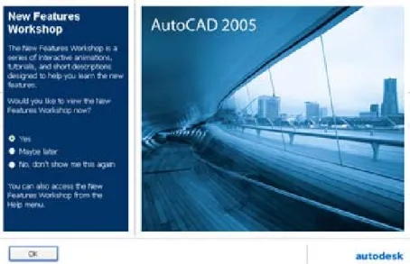 Gambar 1.2 Kotak Dialog AutoCAD 2005 New Feature Workshop 