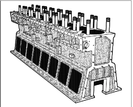 Gambar 7. Blok silinder atas mesin diesel 