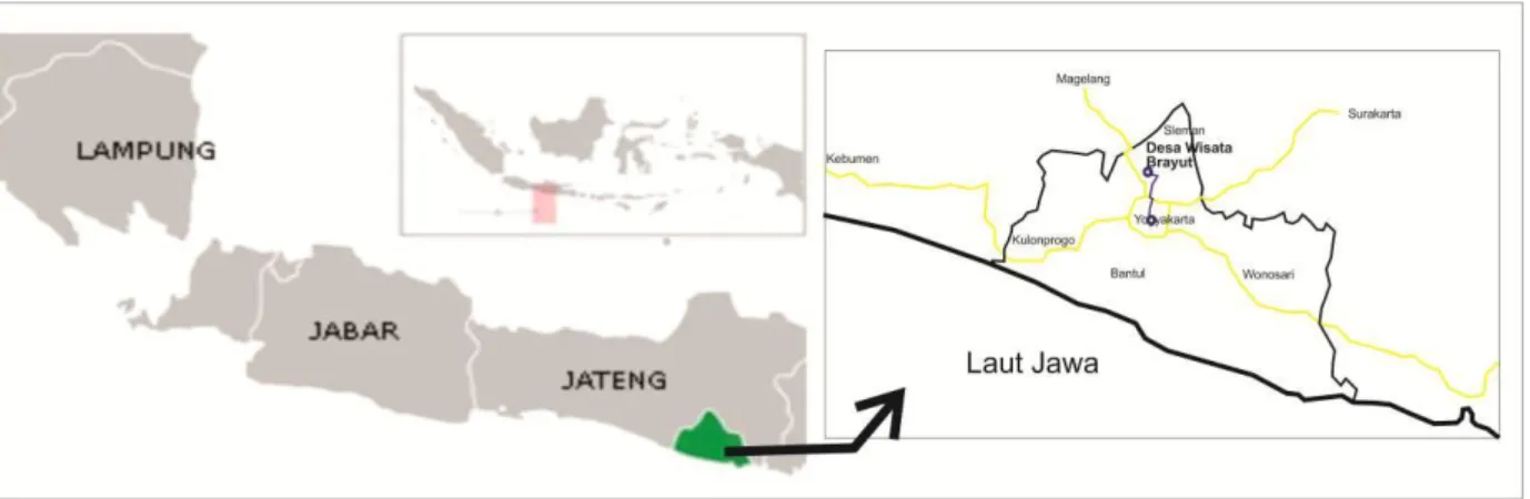 Gambar 4. Lokasi desa wisata Brayut (Sumber : Dokumentasi riset, 2016) 
