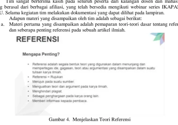 Gambar 4.  Menjelaskan Teori Referensi 