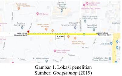 Gambar 1. Lokasi penelitian  Sumber: Google map (2019) 