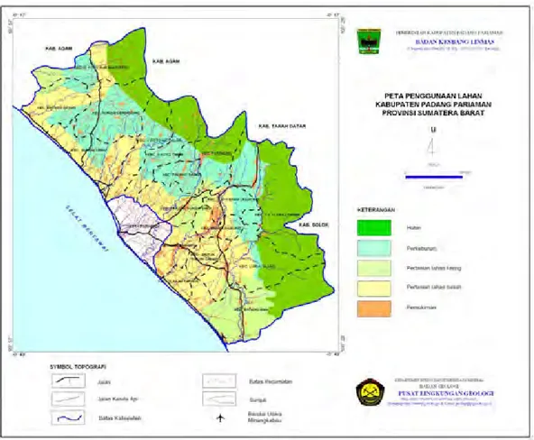 Gambar 4.1.4  Penggunaan Lahan di Kabupaten Padang Pariaman 