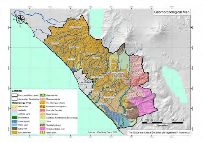 Gambar 4.1.5  Peta Geomorfologi Kabupaten Padang Pariaman 
