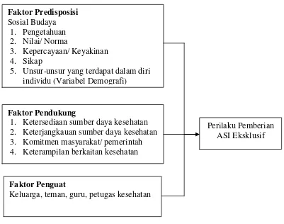 Gambar 2.1. Kontributor Perilaku Kesehatan (Green dan Lewis, 1986) 