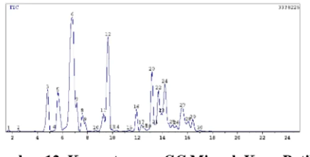 Gambar 12. Kromatogram GC Minyak Kayu Putih
