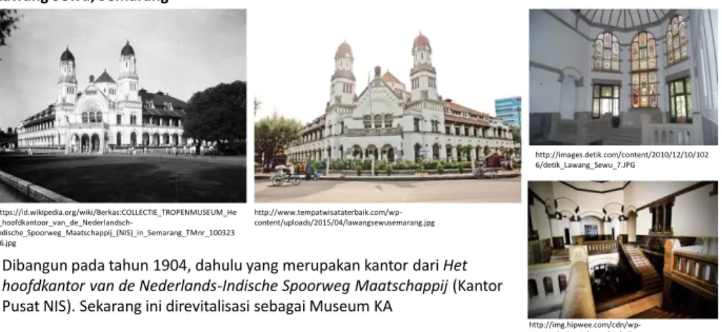 Gambar 8 Revitalisasi Gedung Lawangsewu Semarang sebagai museum dan objek wisata 