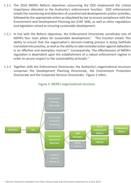 Figure 2: MEPA’s organisaional structure