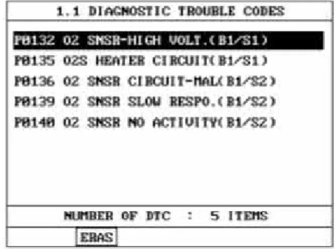 Gambar 2.12 Diagnostic Trouble Codes  (Carman Scan II Operation Manual :II17) 