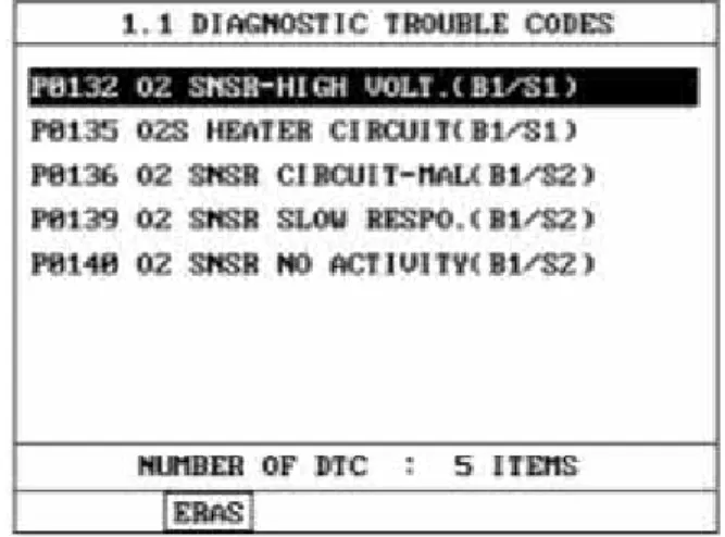 Gambar 2.12 Diagnostic Trouble Codes  (Carman Scan II Operation Manual :II17) 