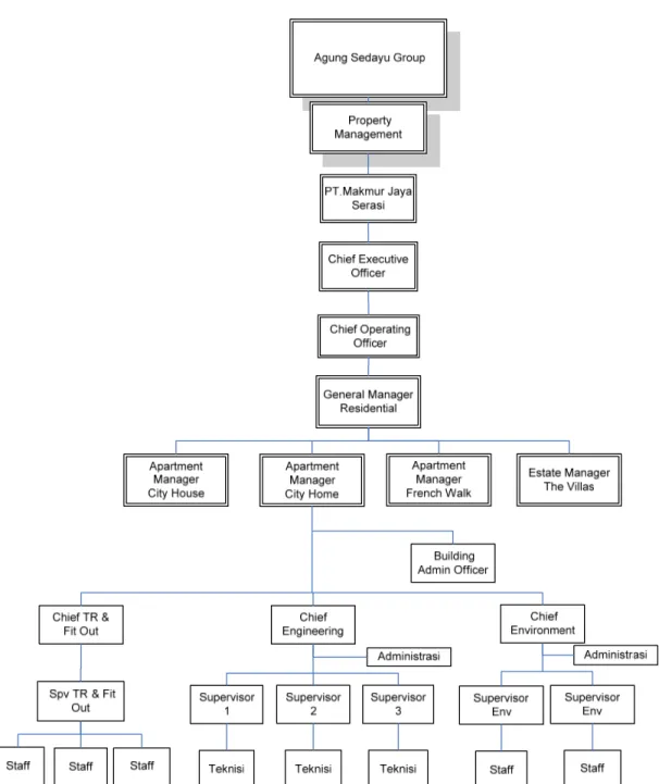 Gambar 3.1 Struktur Organisasi PT. Makmur Jaya Serasi 
