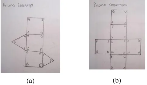 Figure 7.  Sample of prism nets made by students 