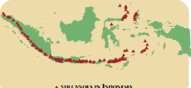 Gambar II.6 Gunung Api yang Tersebar Di Insonesia  Sumber: https://www.usgs.gov/media/images/map-volcanoes-indonesia 