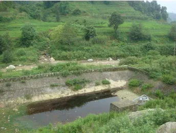 Figure 7: Leachate treatment pond in Sisdol 