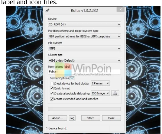 Gambar 8. Bootable Windows 7 Menggunakan Rufus (Bag.2)