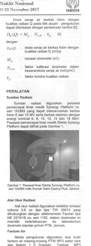 Gambar 1. Pesawat linac Elekta Synergy Platform no.