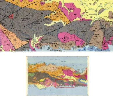Gambar 1. Peta Geologi Regional diambil dari lembar Tilamuta (Bachri et al., 1993) 