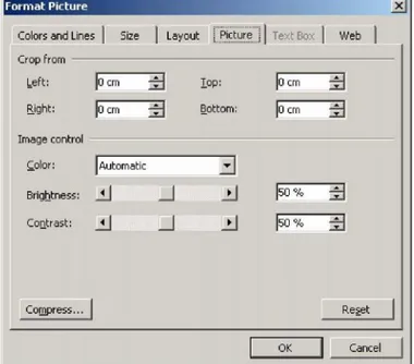 Gambar 5. Kotak dialog format picture-tab color and lines