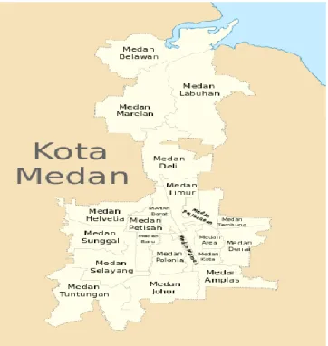 Gambar 2.1 Peta Kota Medan  Sumber: wikiwand.com 