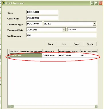 Gambar 5.24. Form Order Detail Document 