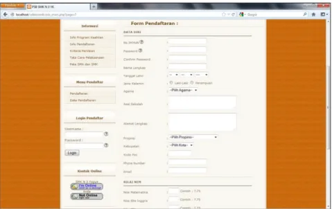 Gambar 7. Halaman Pendaftaran