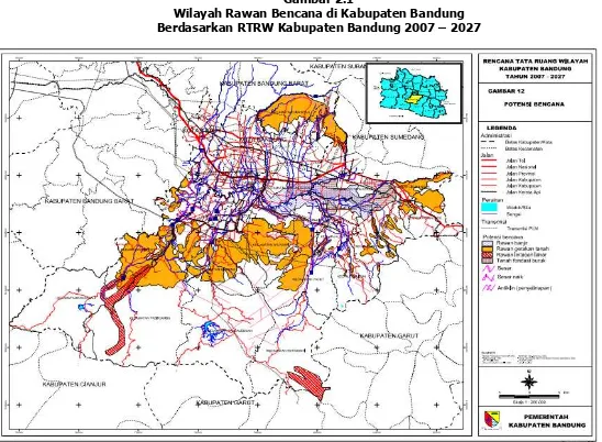 Gambar 2.1  Wilayah Rawan Bencana di Kabupaten Bandung 