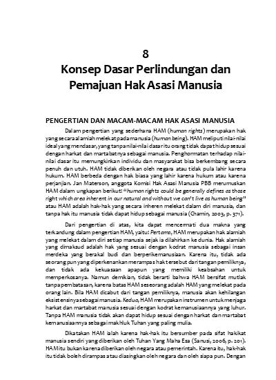 8 Konsep Dasar Perlindungan Dan Pemajuan Hak Asasi Manusia