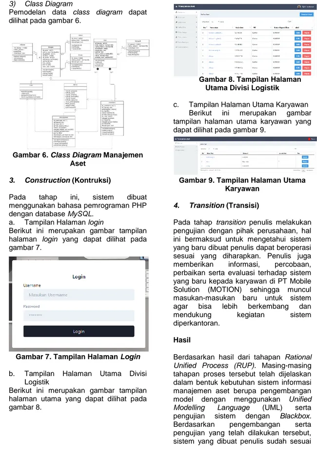 Gambar 7. Tampilan Halaman Login  b.  Tampilan  Halaman  Utama  Divisi 