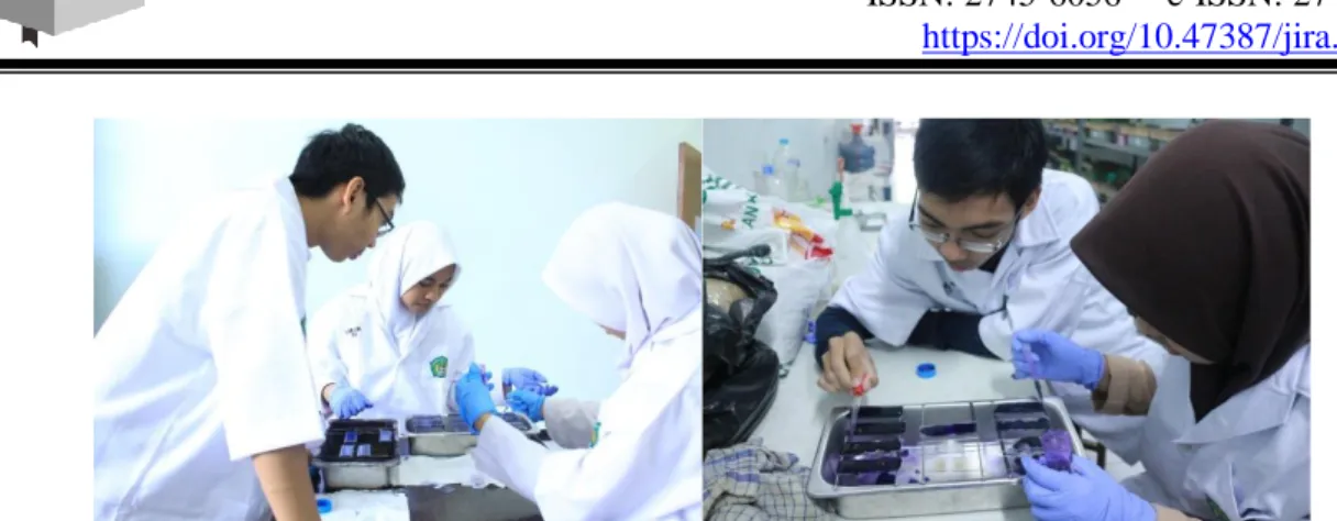 Gambar 4. Pengerjaan Penelitian Malaria Bersama Alumni di Universitas Brawijaya 