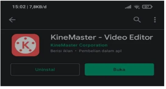 Gambar 1.4 menunjukkan aplikasi Kine Master video editor 