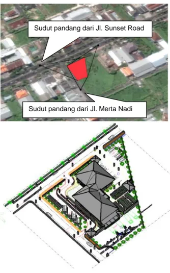 Gambar 1. Potensi View Pada Site dan Per- Per-letakan Bangunan