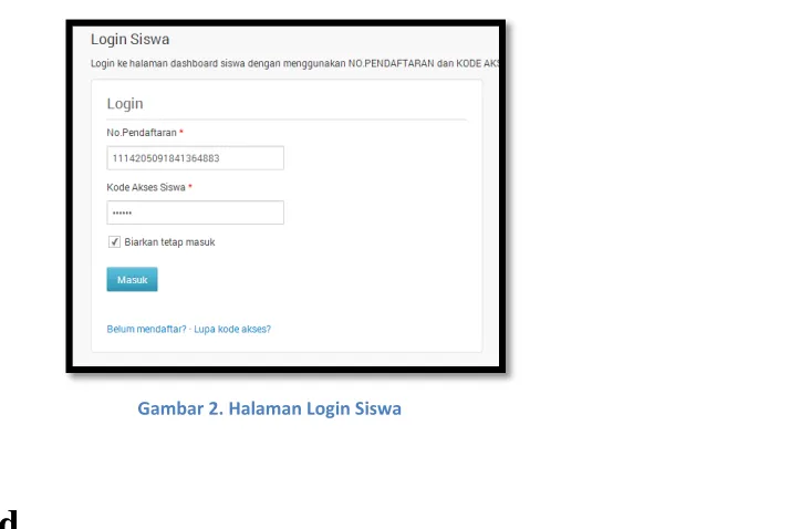 Gambar 2. Halaman Login Siswa 