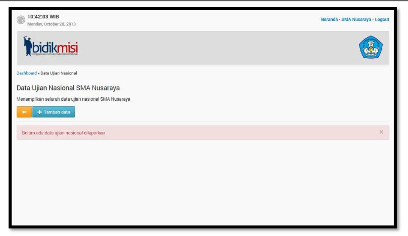 Gambar 9. Halaman Data UNAS 