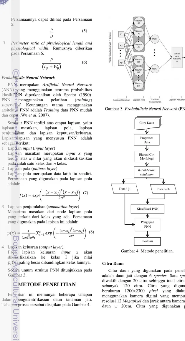 Gambar 3  Probabilistic Neural Network (PNN). 