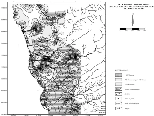 Gambar 2-2 Peta Anomali Magnet Total Daerah Panas Bumi Marana 